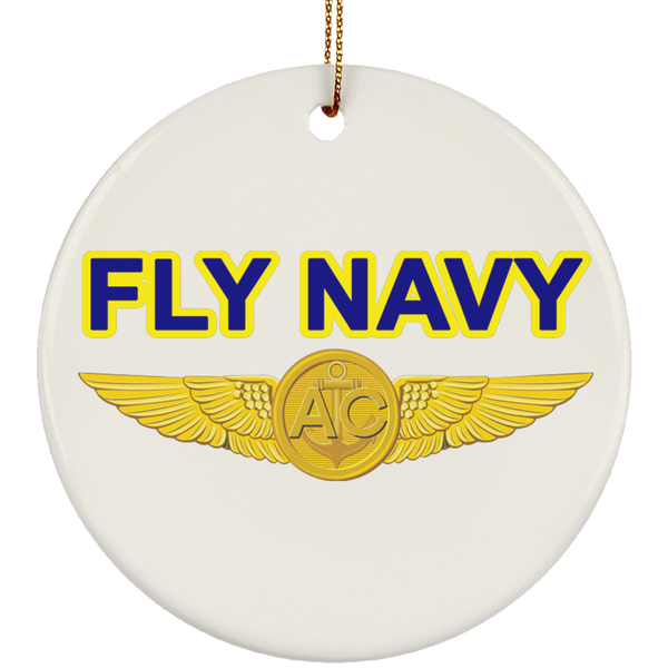 Fly Navy Aircrew Ornament - Circle