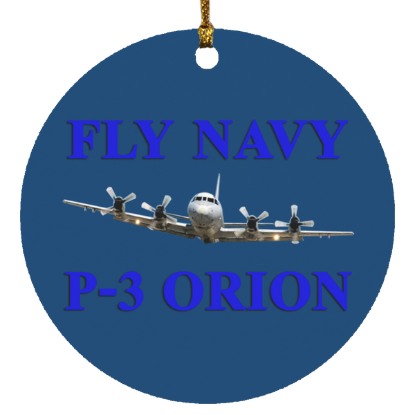 Fly Navy P-3 1 Ornament - Circle