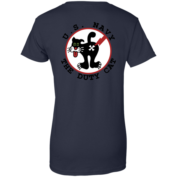 Duty Cat 2a Ladies Custom Cotton T-Shirt