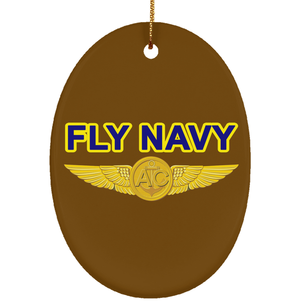 Fly Navy Aircrew Ornament - Oval