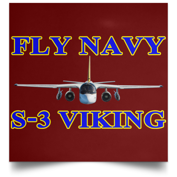 Fly Navy S-3 1 Poster - Square