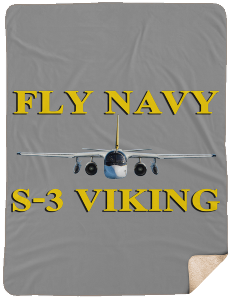 Fly Navy S-3 3 Blanket - Fleece Sherpa Extra Large