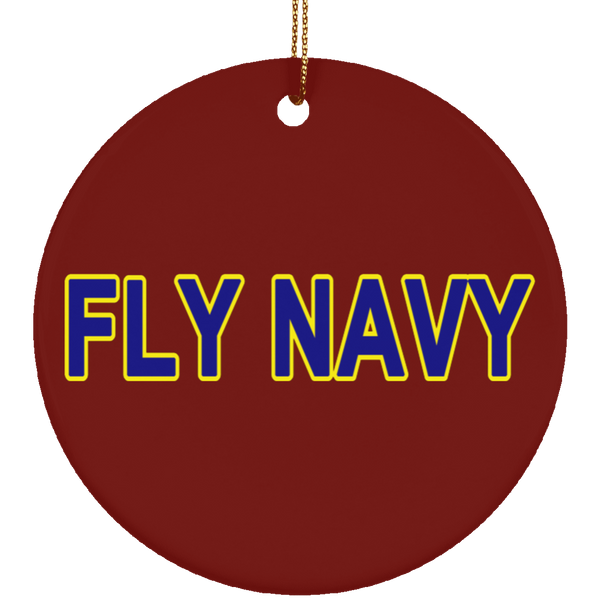 Fly Navy 2 Ornament - Circle