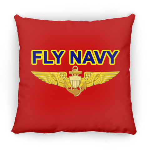 Fly Navy Aviator Pillow - Square - 16x16