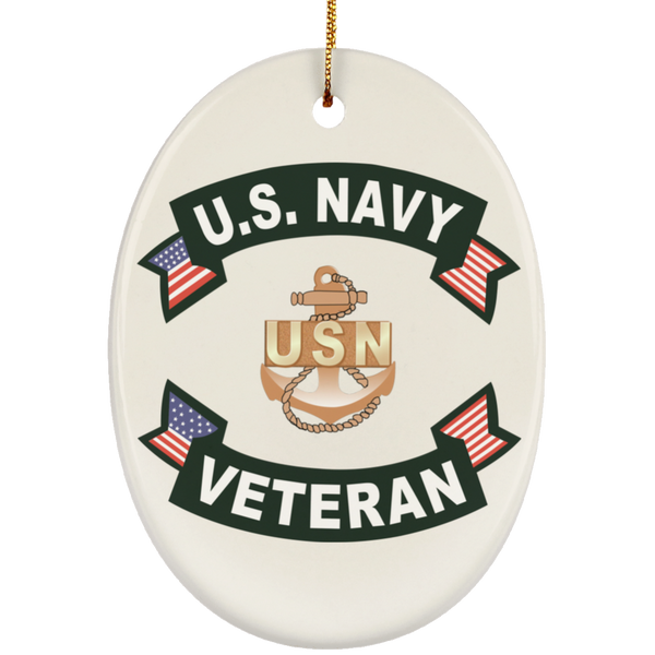 Navy Vet 1 Ornament - Oval