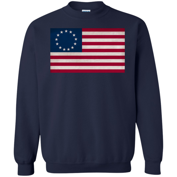 Betsy Ross Flag Crewneck Pullover Sweatshirt