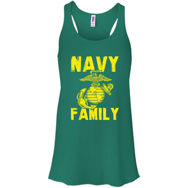 Navy Family Semper Fi 1 Flowy Racerback Tank