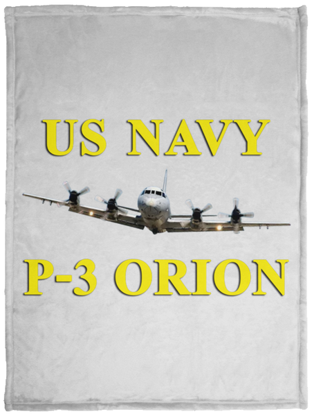 US Navy P-3 3 Blanket - Cozy Plush Fleece Blanket - 30x40