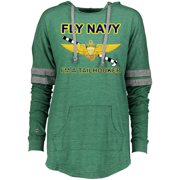 Fly Navy Tailhooker 1 Ladies Hooded Low Key Pullover