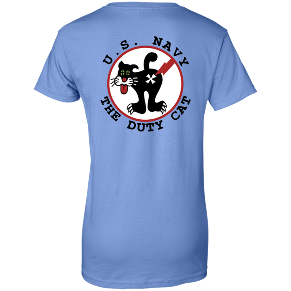 Duty Cat 2a Ladies Custom Cotton T-Shirt