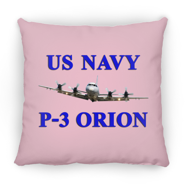 US Navy P-3 1 Pillow - Square - 16x16