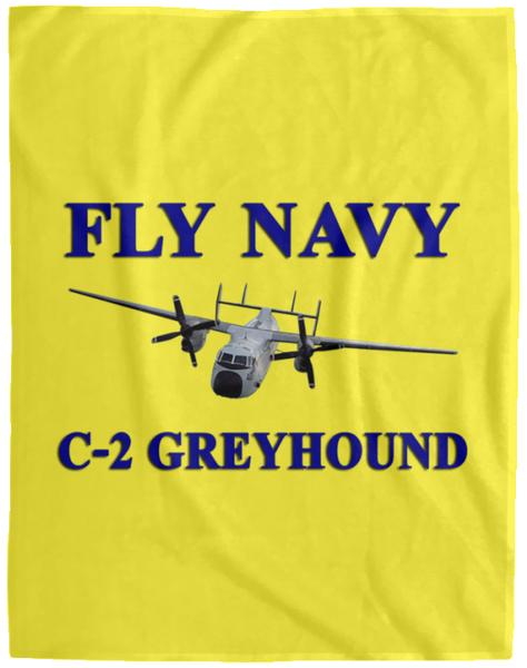 Fly Navy C-2 1 Blanket - Cozy Plush Fleece Blanket - 60x80