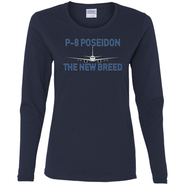 P-8 1 Ladies' Cotton LS T-Shirt