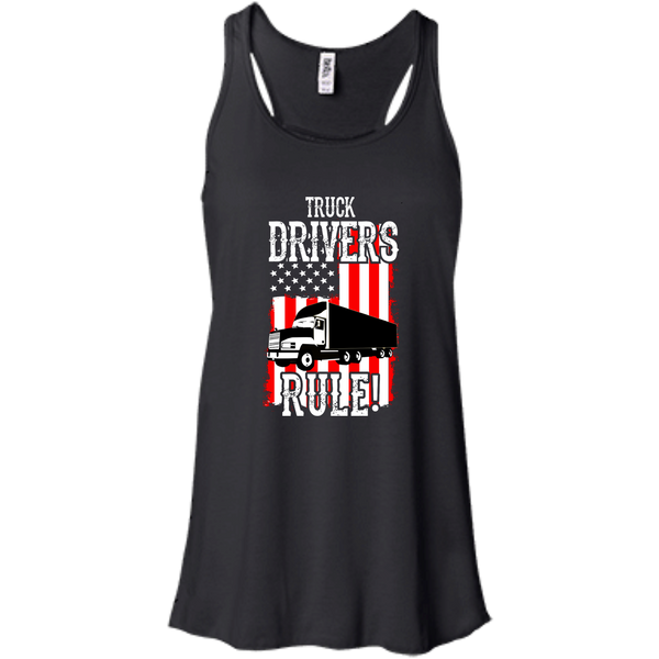 Truck Drivers Rule Flowy Racerback Tank