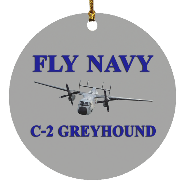 Fly Navy C-2 1 Ornament - Circle