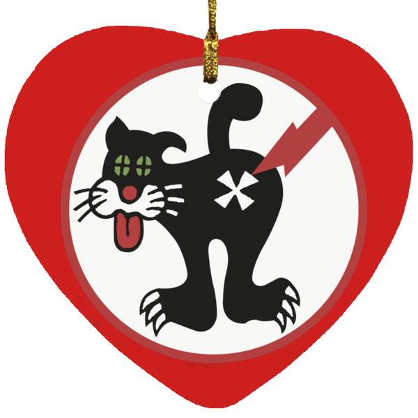 Duty Cat 1 Ornament - Heart