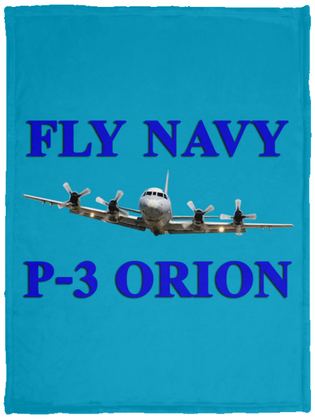 Fly Navy P-3 1 Blanket - Cozy Plush Fleece Blanket - 30x40