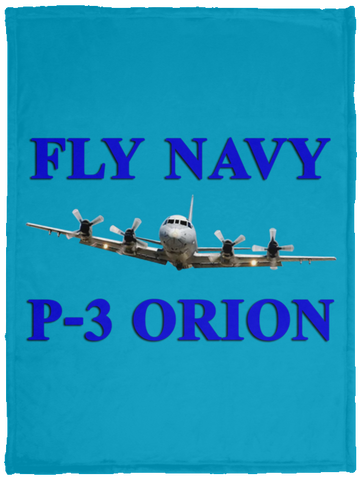 Fly Navy P-3 1 Blanket - Cozy Plush Fleece Blanket - 30x40