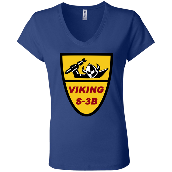 S-3 Viking 1 Ladies Jersey V-Neck T-Shirt