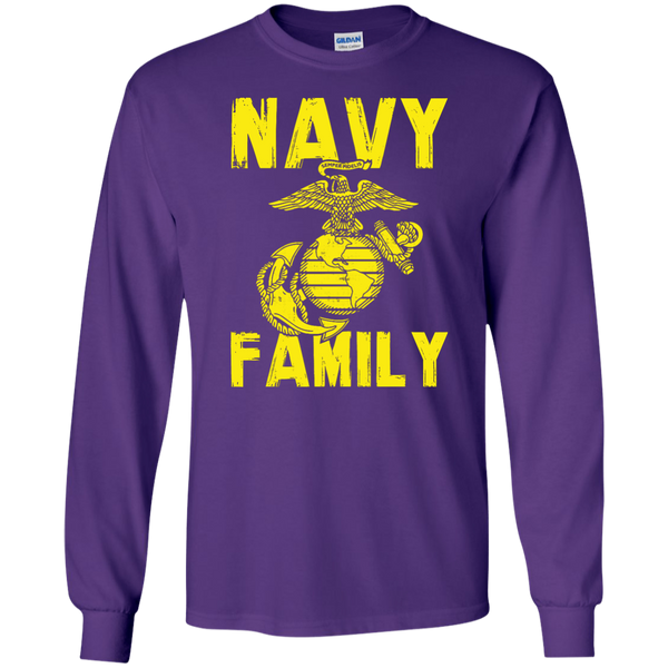 Navy Family Semper Fi 1 LS Ultra Cotton Tshirt