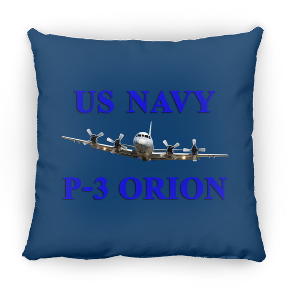 US Navy P-3 1 Pillow - Square - 18x18