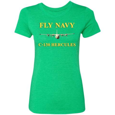 Fly Navy C-130 3 Ladies' Triblend T-Shirt