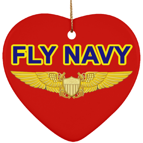 Fly Navy NFO Ornament - Heart