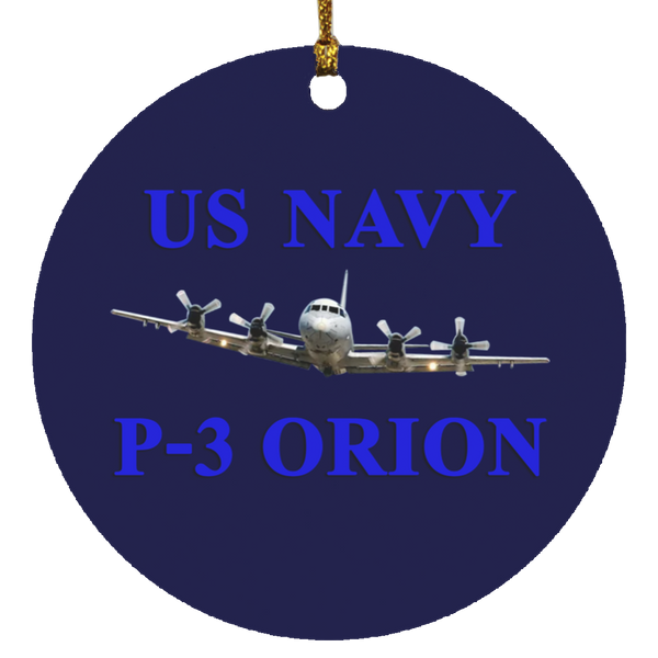 US Navy P-3 1 Ornament Ceramic - Circle