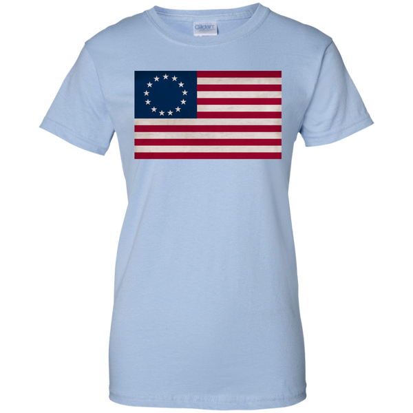 Betsy Ross Flag Ladies' Cotton T-Shirt