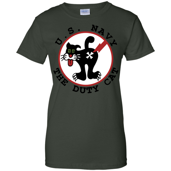 Duty Cat 2 Ladies Custom Cotton T-Shirt