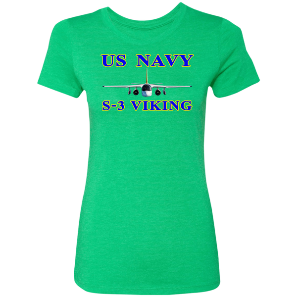 US Navy S-3 1 Ladies' Triblend T-Shirt