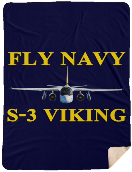 Fly Navy S-3 3 Blanket - Fleece Sherpa Extra Large