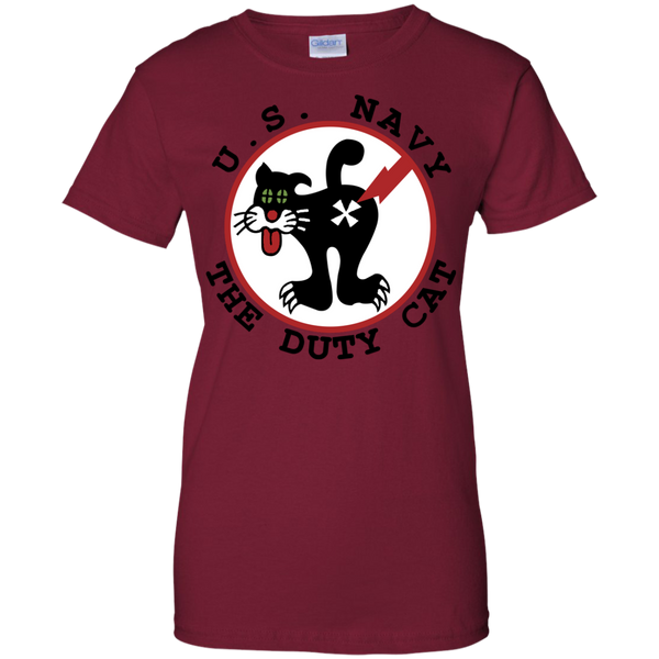 Duty Cat 2 Ladies Custom Cotton T-Shirt