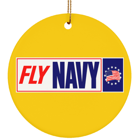Fly Navy 1 Ornament - Circle