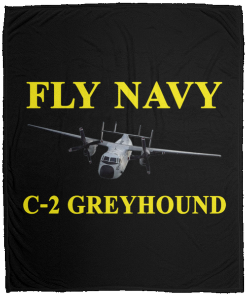 Fly Navy C-2 3 Blanket - Cozy Plush Fleece Blanket - 50x60