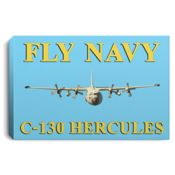 Fly Navy C-130 3 Canvas -  Landscape .75in Frame