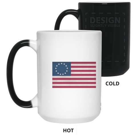 Betsy Ross Flag Color Changing Mug - 15oz