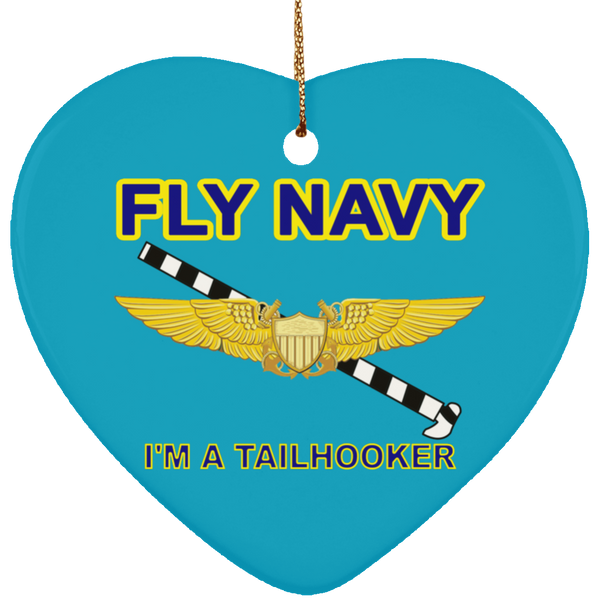 Fly Navy Tailhooker 3 Ornament - Heart