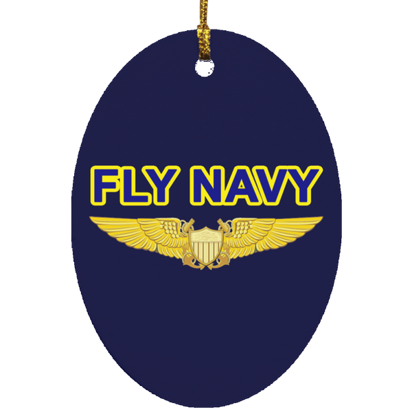 Fly Navy NFO Ornament - Oval