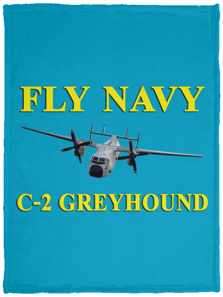 Fly Navy C-2 3 Blanket - Cozy Plush Fleece Blanket - 30x40