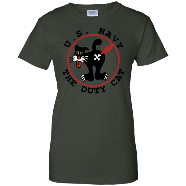 Duty Cat 4 Ladies Custom Cotton T-Shirt