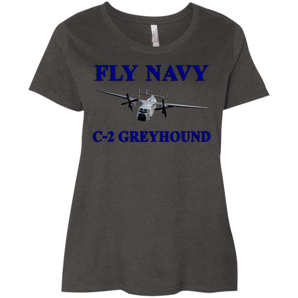 Fly Navy C-2 1 Ladies' Curvy T-Shirt