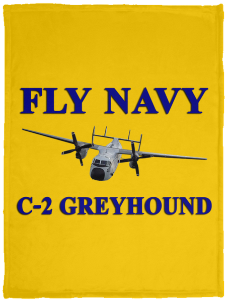 Fly Navy C-2 1 Blanket - Cozy Plush Fleece Blanket - 30x40