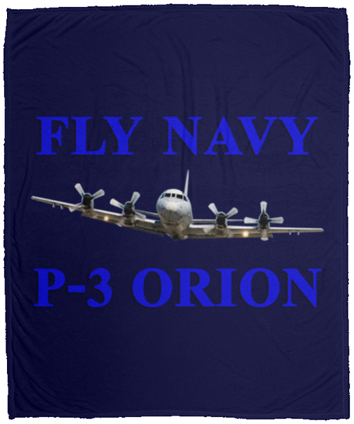 Fly Navy P-3 1 Blanket - Cozy Plush Fleece Blanket - 50x60