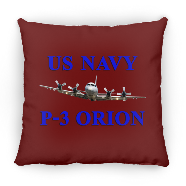 US Navy P-3 1 Pillow - Square - 14x14