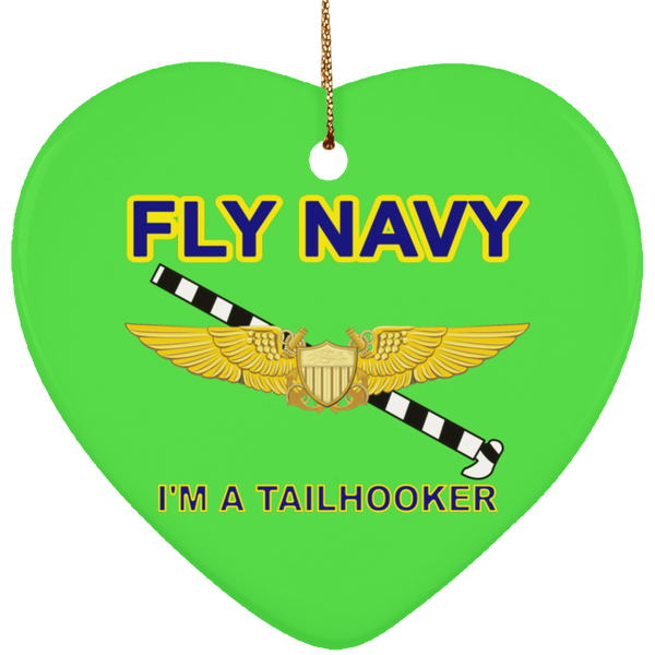 Fly Navy Tailhooker 3 Ornament - Heart