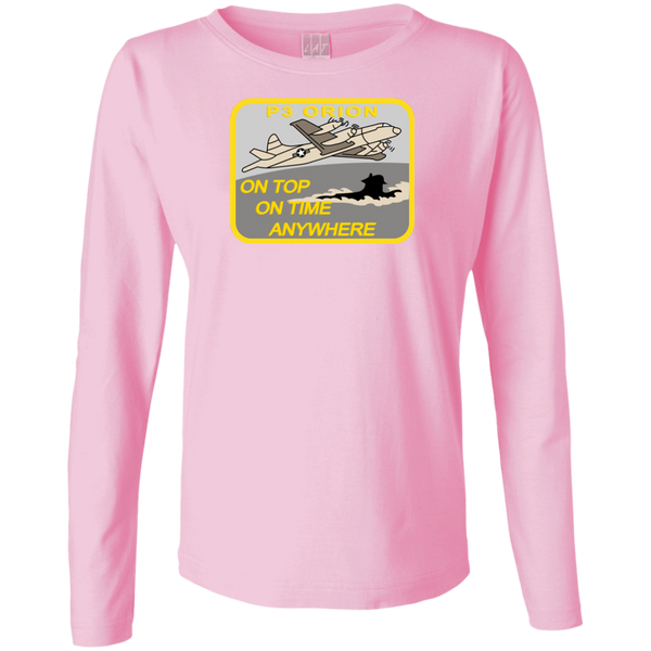 P-3 On Top Ladies' LS Cotton T-Shirt