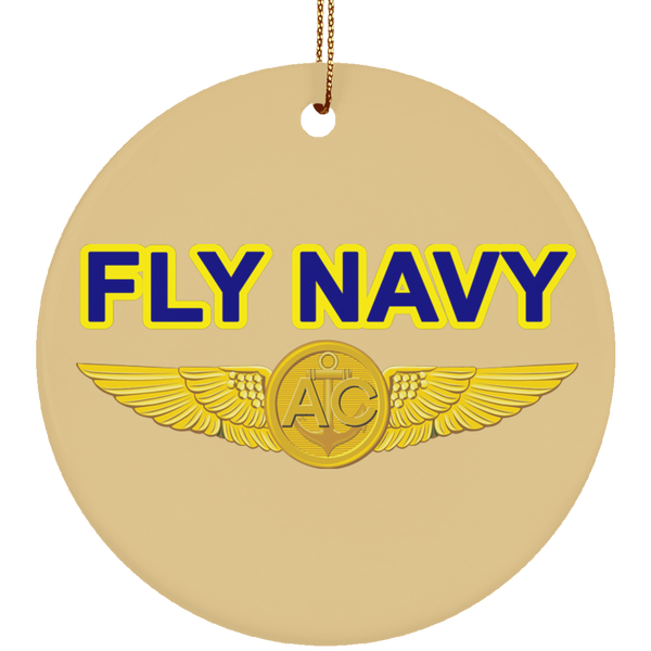 Fly Navy Aircrew Ornament - Circle