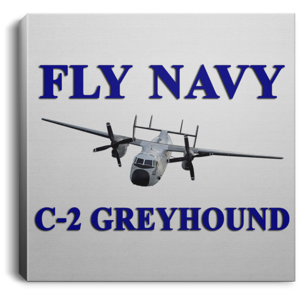 Fly Navy C-2 1 Canvas - Square .75in Frame