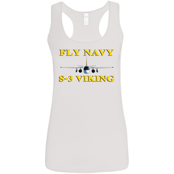 Fly Navy S-3 3 Ladies' Softstyle Racerback Tank